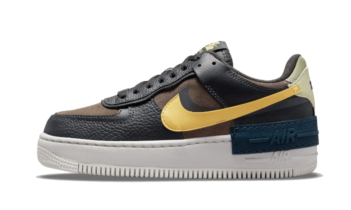 Nike Air Force 1 Shadow Black Brown Yellow - DQ0881-001