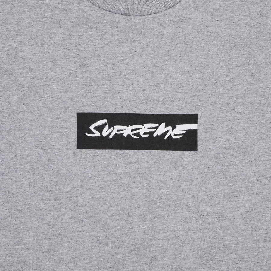 Supreme Futura Box Logo Tee Heather Grey