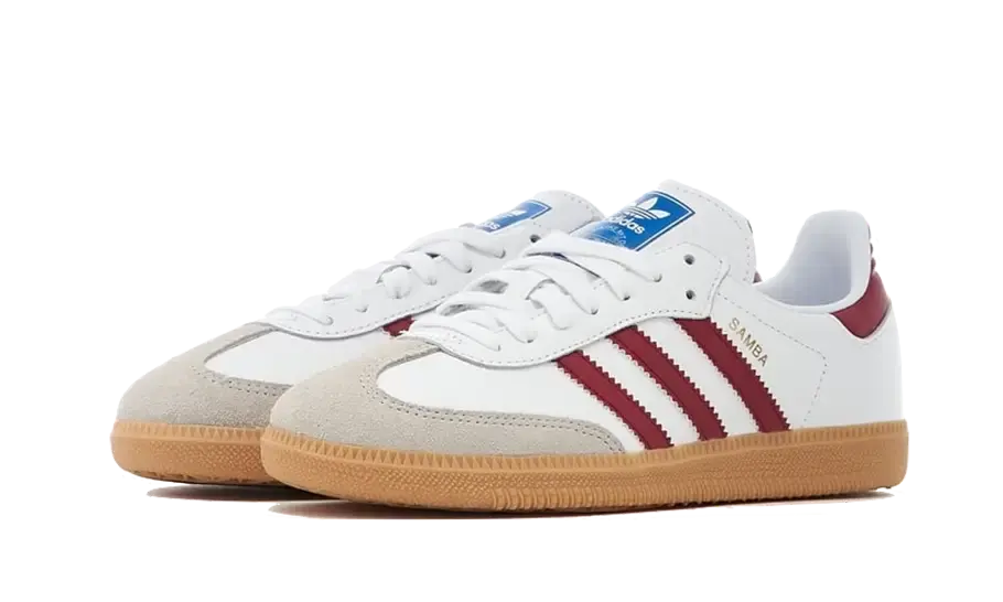 Adidas Samba OG White Burgundy Gum