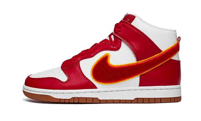 Dunk High Chenille Swoosh White Gym Red