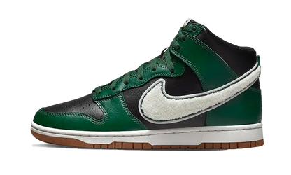 Dunk High Chenille Swoosh Black Green