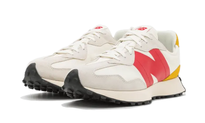 New Balance 327 Cream Yellow Red